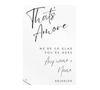 That's Amore - Script: Custom DIY Wedding Mirror Decal, Wedding Sign, Personalised Engagement, Wedding or Anniversary Decor