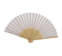 That's Crackers Bamboo & White Fabric Fan | 21cm Long | Little Gift