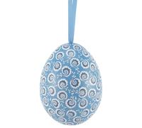 That's Crackers Blue Paisley | Two Part Hanging Easter Egg | Fillable Tin | Sanderson 7cm Tall