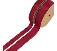 That's Crackers Burgundy Red | Satin Ribbon | Eco Recycled Plastic | 25mm Wide | 20 Yard Reel