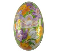 That's Crackers Green Cloisonne | Two Part Easter Egg | Fillable Tin | Flat Bottomed | 11cm
