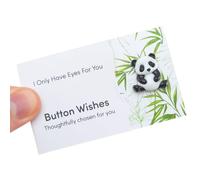 That's Crackers I Only Have Eyes for You | Panda | Button Wishes Sew On Token | Cracker Filler