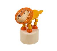 That's Crackers Lion | Retro Wooden Push Up Toy | Little Gift | Party Bag Idea