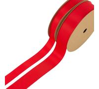 That's Crackers Red | Satin Ribbon | Eco Recycled Plastic | 25mm Wide | 20 Yard Reel