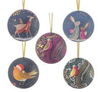 That's Crackers Set of Five | Fillable Tinware Christmas Bauble | Sara Miller| 7cm Wide