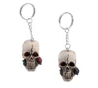 That's Crackers! Skulls and Roses Resin Keyring | Gothic | Single | Mini Gift | Cracker Filler