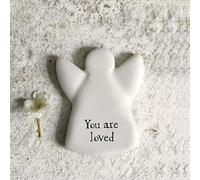 That's Crackers! You Are Loved | Little Ceramic Guardian Angel Token | Mini Gift | Cracker Filler