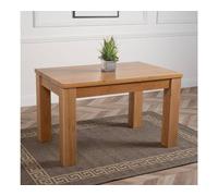 Thats Furniture Dakot 127 x 82cm Oak Small Dining Table & 4 Washington Leather Chairs in Black | Size: 127 x 82 cm Thats Furniture Black 127 x 82 cm