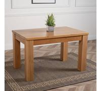 Thats Furniture Dakot 127cm Chunky Small Solid Oak Dining Table in Light Oak Thats Furniture Light Oak