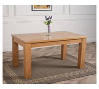 Thats Furniture Dakot 152 x 87cm Medium Oak Dining Table & 4 Washington Leather Chairs in Black | Size: 152 x 87 cm Thats Furniture Black 152 x 87 cm