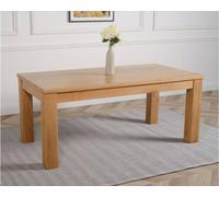 Thats Furniture Dakot 182 x 92cm Oak Large Dining Table & 6 Washington Leather Chairs in Black | Size: 182 x 92 cm Thats Furniture Black 182 x 92 cm