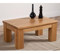 Thats Furniture Dakot Chunky Oak Small Coffee Table for Living Room in Light Oak Thats Furniture Light Oak