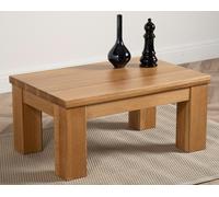 That's Furniture Dakota Chunky Oak Coffee Table for Living Room - 92cm - Brown