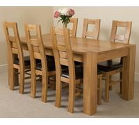 That's Furniture Kuba Large Oak Dining Table with Yale Oak Chairs - Natural Oak - 6 chairs