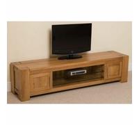 That's Furniture Kuba Solid Oak Widescreen Tv Unit With Storage
