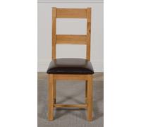That's Furniture Lincoln Solid Oak Dining Chair - Brown - 1