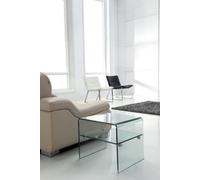 That's Furniture Luna Clear Glass Side Table For Living Room