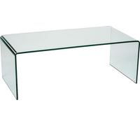 That's Furniture Nova Curved Clear Glass Coffee Table For Living Room