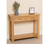 That's Furniture Oslo Solid Oak Console Table With Storage