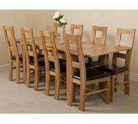 That's Furniture Richmond Medium Oak Extendable Dining Table with Yale Oak Chairs - Natural Oak - 8 chairs