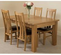 That's Furniture Seattle Oak Extending Dining Table with Princeton Oak Chairs - Natural Oak - 4 chairs