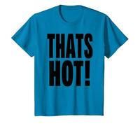 Thats Hot Your Not Tee Front and Back Print Y2K Slogan Women T-Shirt, Youth, Sapphire Blue, X-Small