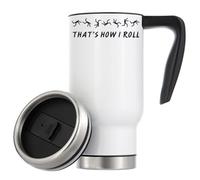 That's How I Roll Funny Stick Figure Roll Vacuum Insulated Thermal Travel Coffee Mug 480ml White