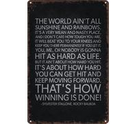 Thats How Winning Is Done Retro Tin Sign for Workout Room Decor Home Gym Decor Motivational Wall Art 8x12 Inch