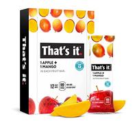 That's it. Apple + Mango 100% Natural Real Fruit Bar, Best High Fiber Vegan, Gluten Free Healthy Snack, Paleo, Non GMO No Sugar Added, No Preservatives Energy Food (12 Pack)