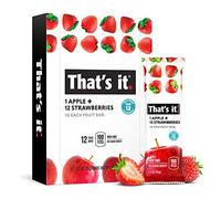 That's it. Apple + Strawberry 100% Natural Real Fruit Bar, Best High Fiber Vegan, Gluten Free Healthy Snack, Paleo, Non GMO No Sugar Added, No Preservatives Energy Food (12 Pack)