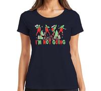 That's it I'm not Going Santa Grinch Cartoon Gift Ladies T-Shirt, navy, XXL