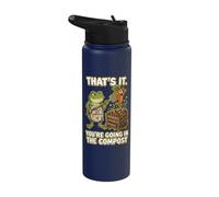 Thats It Your Going in The Compost Funny Garden Frog Stainless Steel Insulated Water Bottle