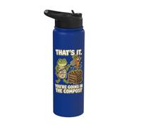 Thats It Your Going in The Compost Funny Garden Frog Stainless Steel Insulated Water Bottle