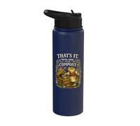 Thats It Your Going in The Compost Funny Gardening Frog Stainless Steel Insulated Water Bottle