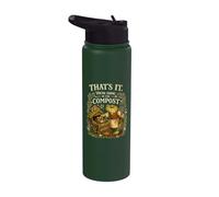 Thats It Your Going in The Compost Funny Gardening Frog Stainless Steel Insulated Water Bottle