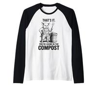 That's It You're Going in The Compost, Gardener, Pig Raglan Baseball Tee