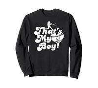 That's My boy #21 Baseball Mom Love Heart Baseball Dad Fan Sweatshirt