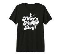 That's My boy #3 Baseball Mom Love Heart Baseball Dad Fan Premium T-Shirt