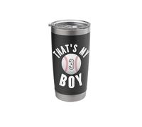 That's My Boy Baseball Number #3 Stainless Steel Insulated Tumbler