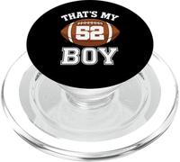 Thats My Boy Number 52 Biggest Fan Football Mom Funny Woman PopSockets PopGrip for MagSafe