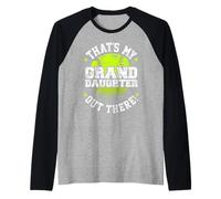That's My Grand Daughter Out There Softball Player Softball Raglan Baseball Tee