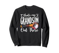 Thats My Grandson Out There Baseball Fire Bat Sweatshirt