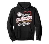 Thats My Grandson Out There Baseball Grandparent Mothers Day Pullover Hoodie