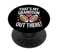 That's My Grandson Out There Football Game Day Family PopSockets Adhesive PopGrip