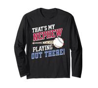 That's My Nephew Out There, Cute Baseball Aunt Long Sleeve T-Shirt