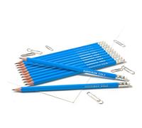 That's My Pencil - 12 HB Graphite Pencils Personalised with Name Silver Print (Ocean Blue)