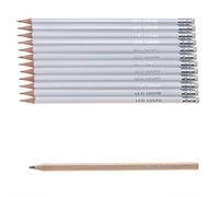 That's My Pencil 12 HB Pencils + 1 Rainbow Pencil - All embossed with Name, Hexagonal Pencils Made in Germany and Printed in the UK (GLACIER WHITE)