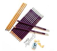 That's My Pencil 12 HB Pencils + 3 Rainbow Pencils - All embossed with Name, Hexagonal Pencils Made in Germany and Printed in the UK (LIGHT PURPLE)