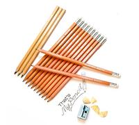 That's My Pencil 12 HB Pencils + 3 Rainbow Pencils - All embossed with Name, Hexagonal Pencils Made in Germany and Printed in the UK (NATURAL WOOD)