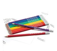 That's My Pencil - 12 Personalised Hexagonal Graphite Pencils - Embossed with Name, German Made Pencils and Printed in the UK (Rainbow Mix)